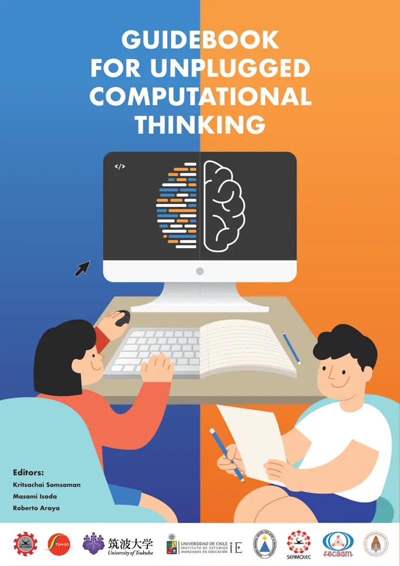 Book cover: Guide Book for Unplugged Computational Thinking by នាយកដ្ឋានបច្ចេកវិទ្យាព័ត៌មាន