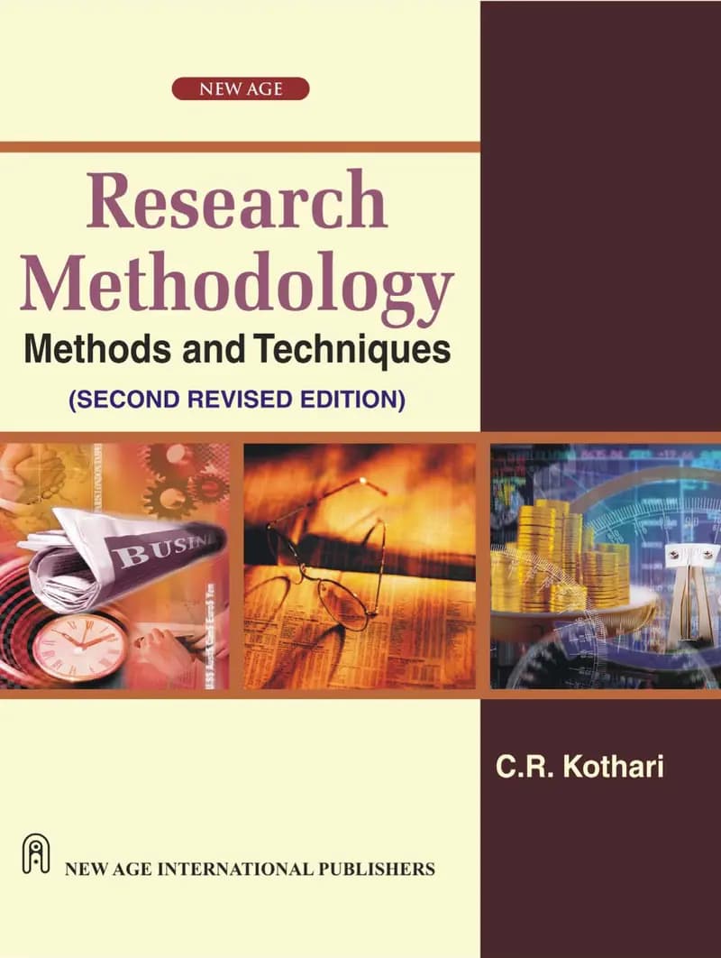 Book cover: Research Methodology: Methods and Techniques (2nd Edition) by C. R. Kothari
