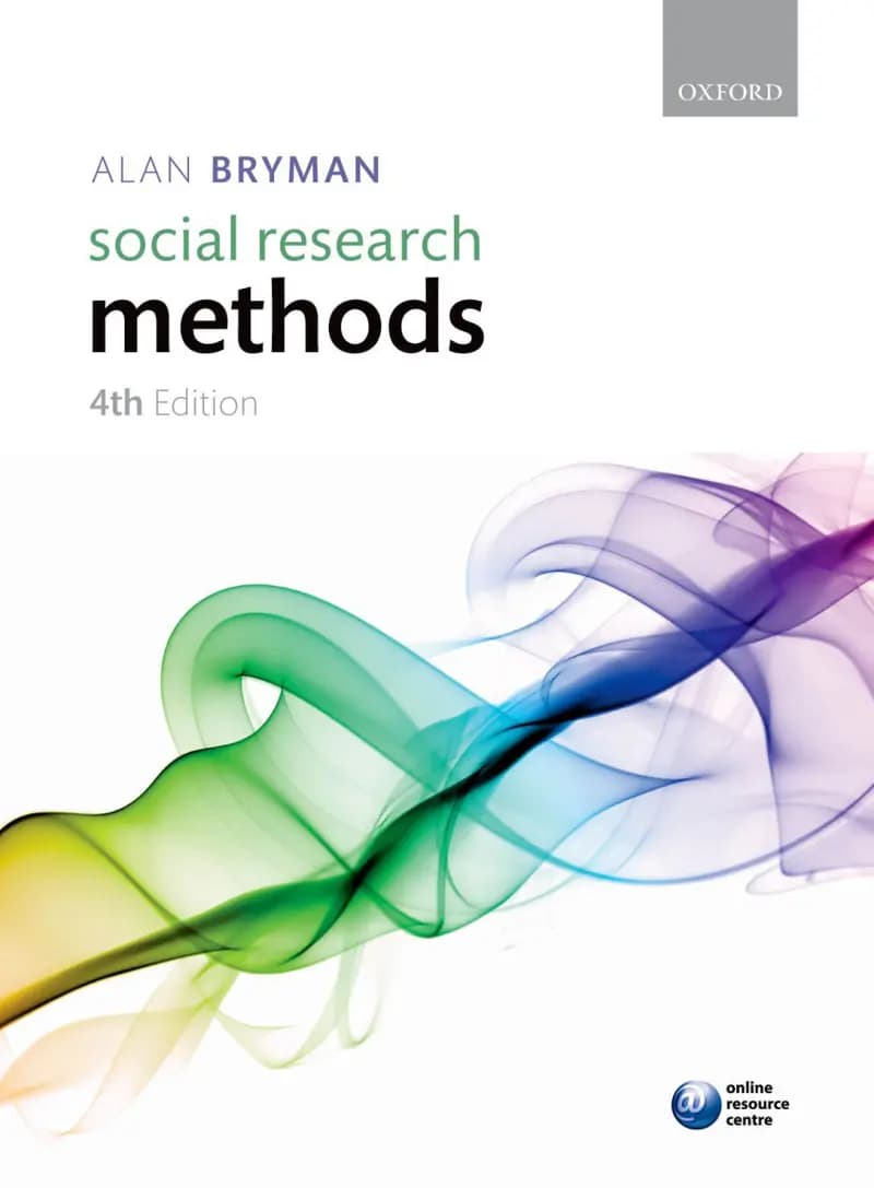 Book cover: Social Research Methods (4th Edition) by Alan Bryman