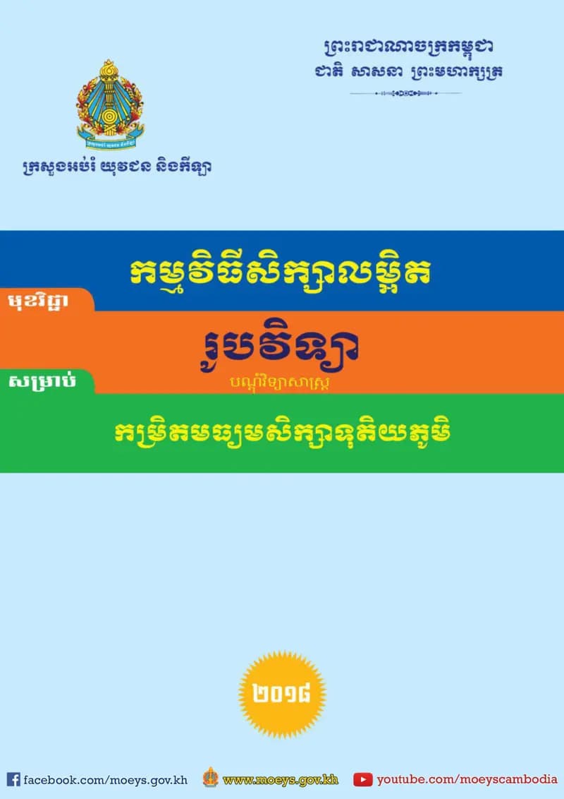 Book cover: កម្មវិធីសិក្សាលម្អិត រូបវិទ្យា បណ្ដុំវិទ្យាសាស្ត្រ សម្រាប់ កម្រិត by ក្រសួងអប់រំ យុវជន និងកីឡា