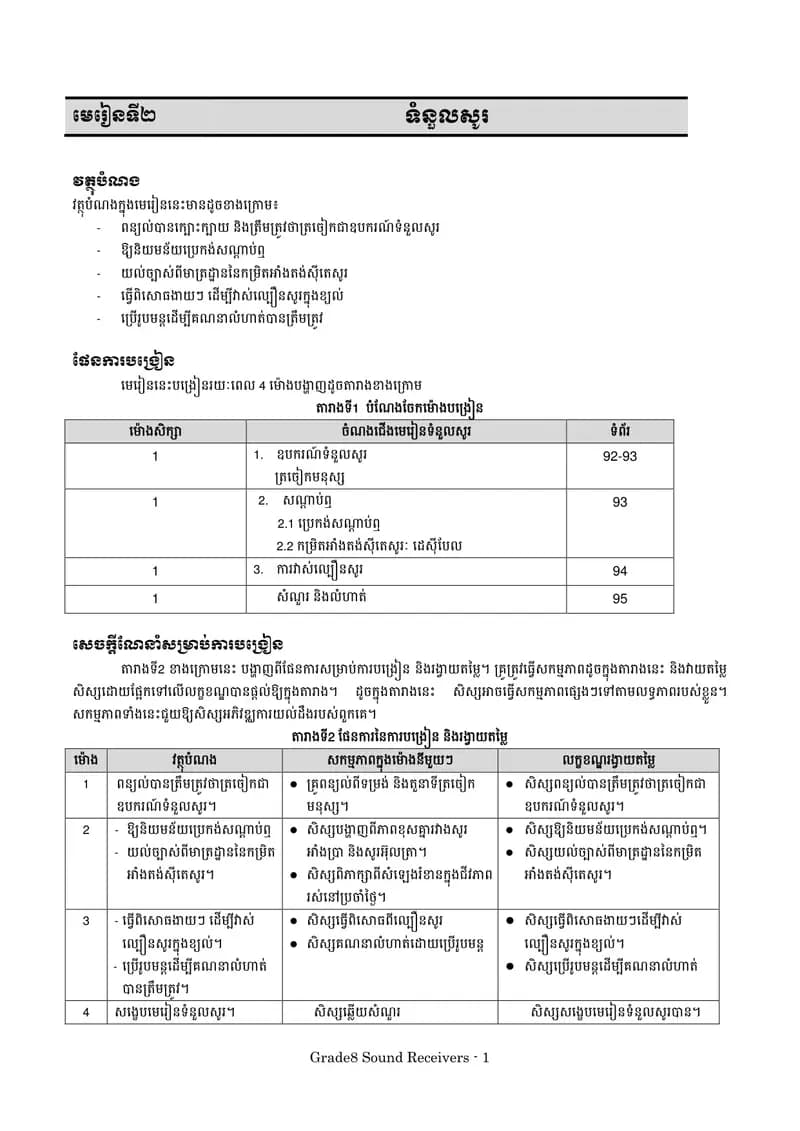 Book cover: រូបវិទ្យា ថ្នាក់ទី៨ មេរៀនទី២៖ ទំនួលសូរ by ក្រសួងអប់រំ យុវជន និងកីឡា