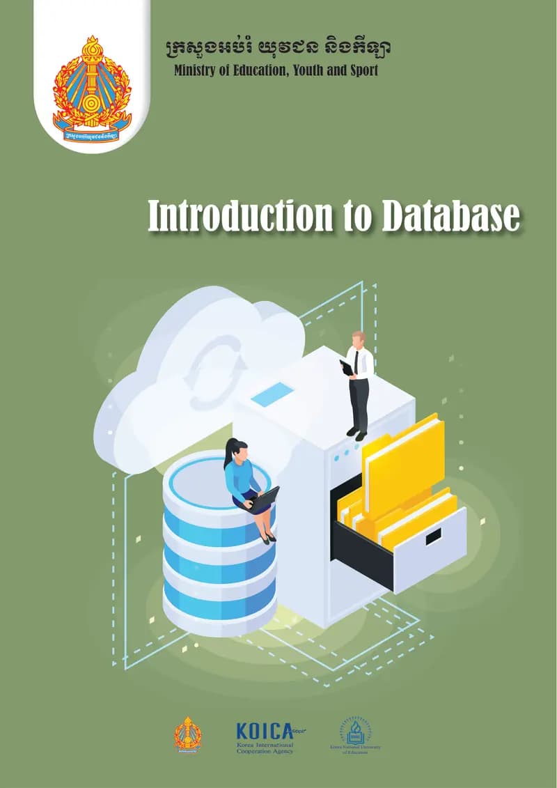 Book cover: Introduction to Database by នាយកដ្ឋានបច្ចេកវិទ្យាព័ត៌មាន