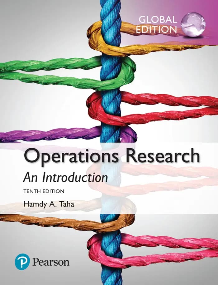 Book cover: Operations Research: An Introduction (10th Edition, Global Edition) by Hamdy A. Taha