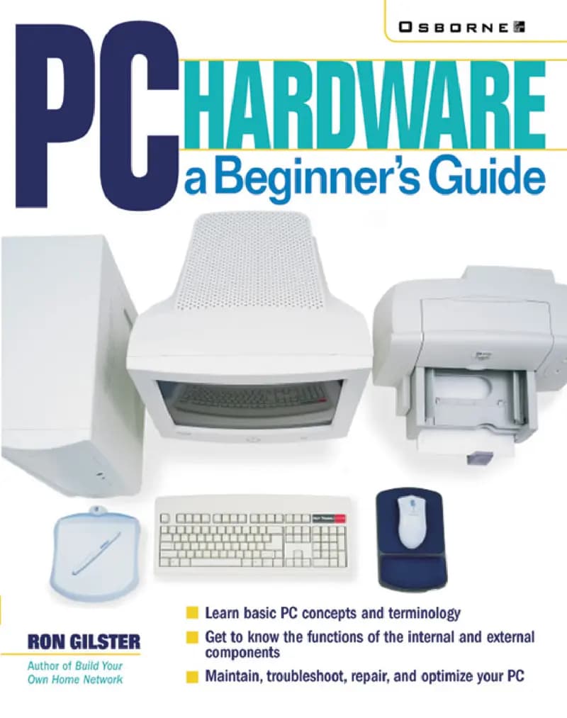 Book cover: PC Hardware A Beginners Guide by នាយកដ្ឋានបច្ចេកវិទ្យាព័ត៌មាន